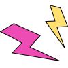 Pink and Yellow Lightning Decal